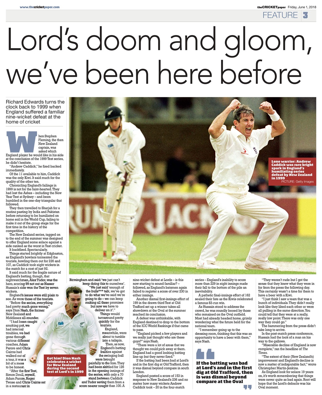 The Cricket Paper Preview Pages
