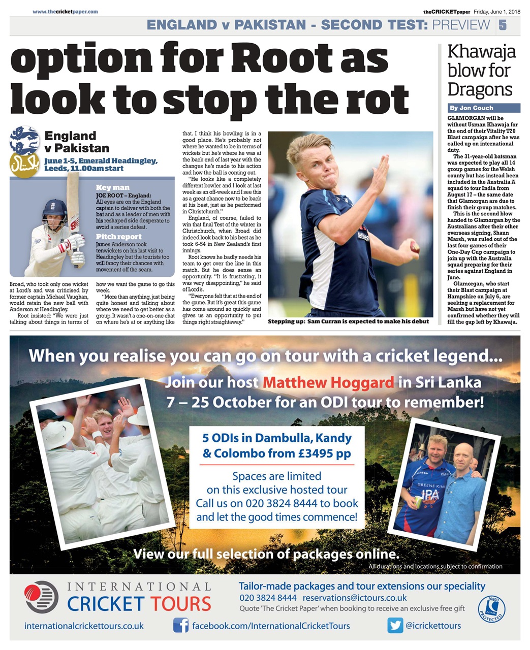 The Cricket Paper Preview Pages