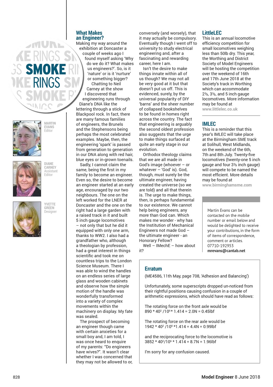 Model Engineer Preview Pages