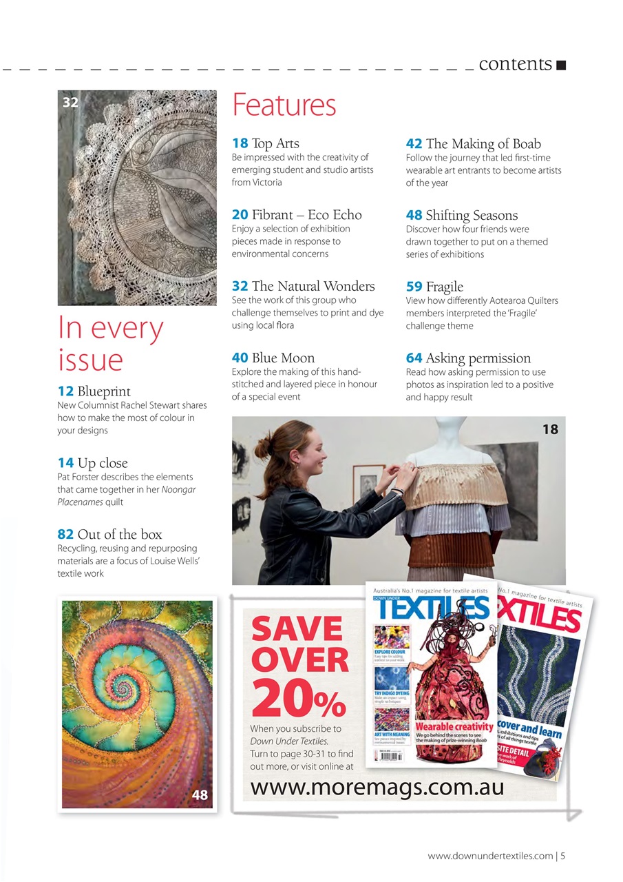 Down Under Textiles Preview Pages