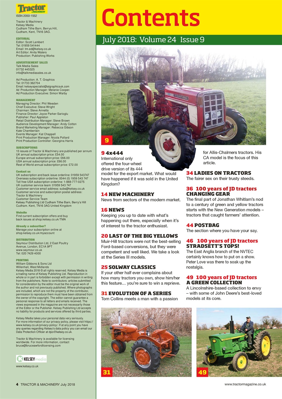 Tractor & Machinery Preview Pages