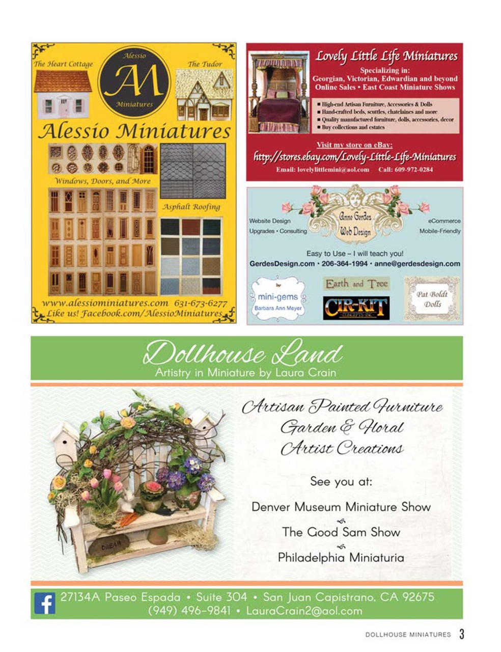 Dollhouse Miniatures Preview Pages