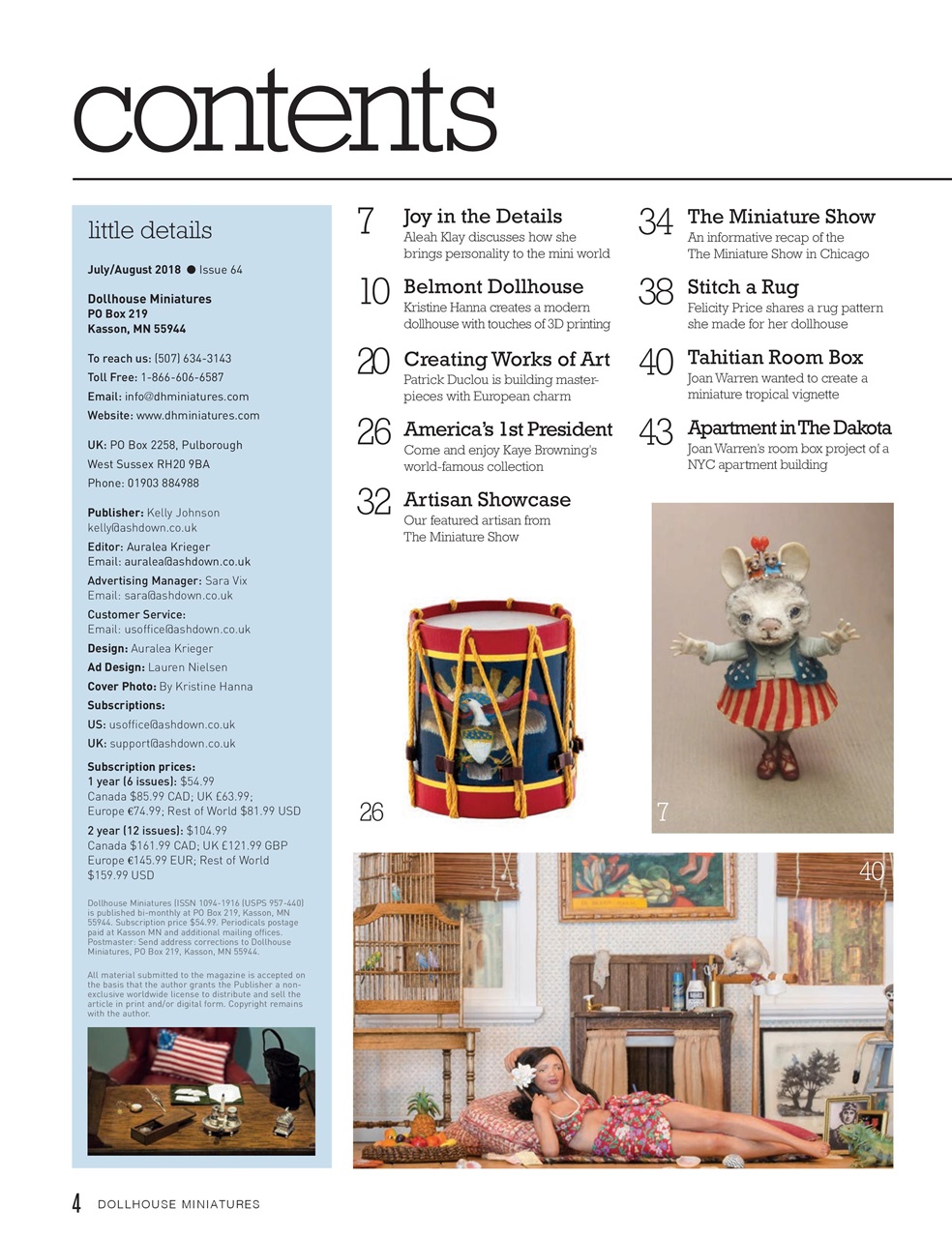 Dollhouse Miniatures Preview Pages