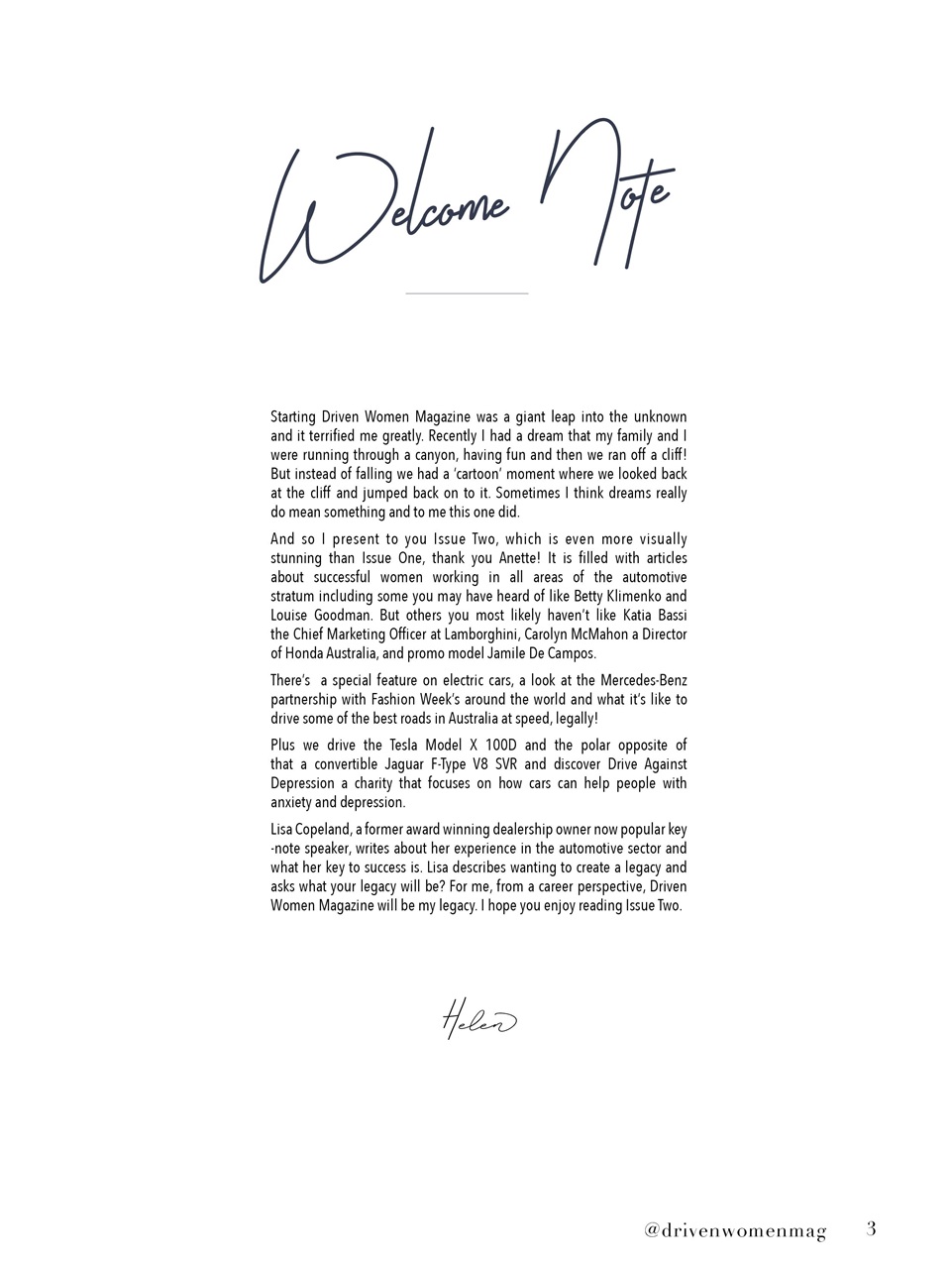 Driven Women Magazine Preview Pages