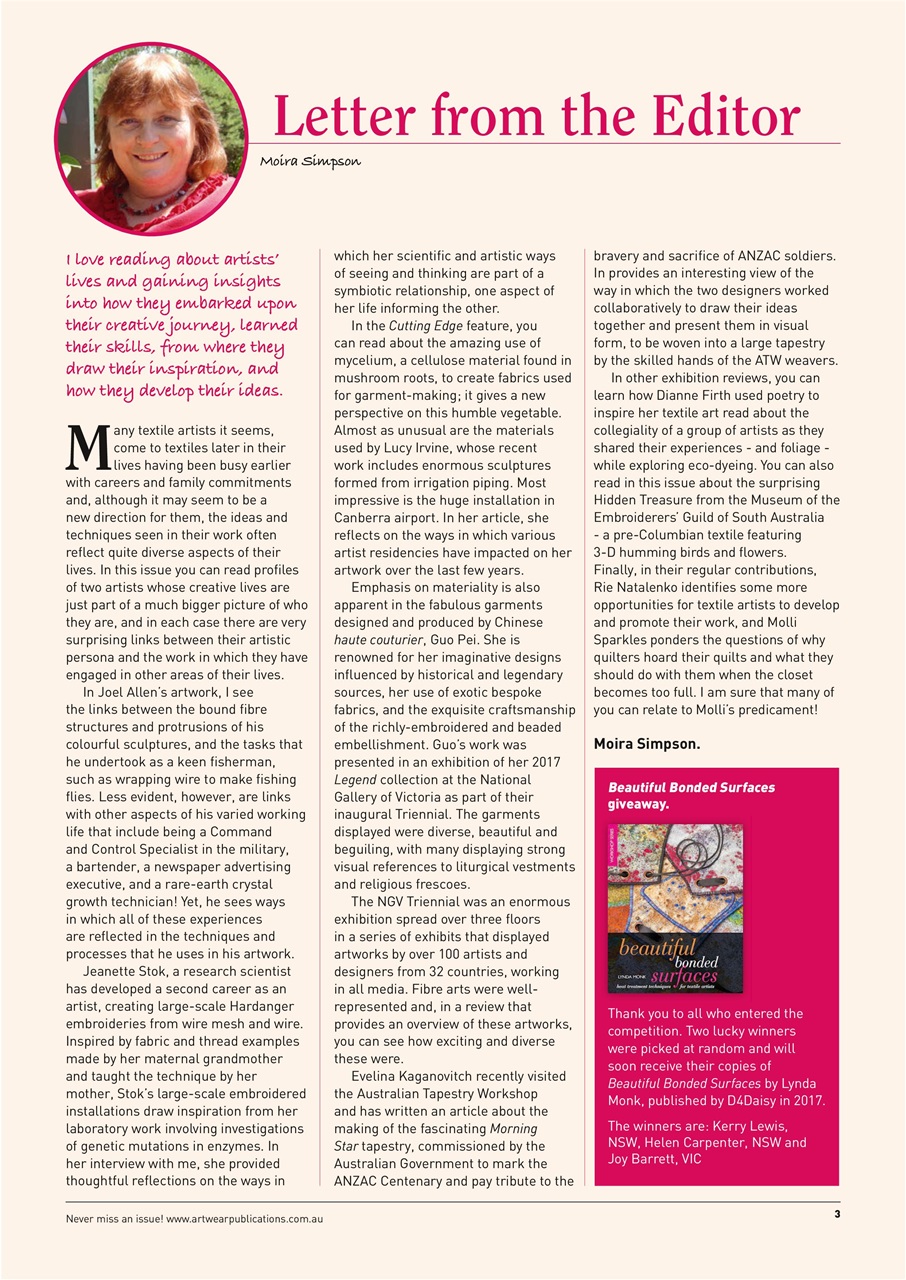 Textile Fibre Forum Preview Pages