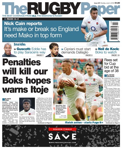 The Rugby Paper issue 3rd June 2018