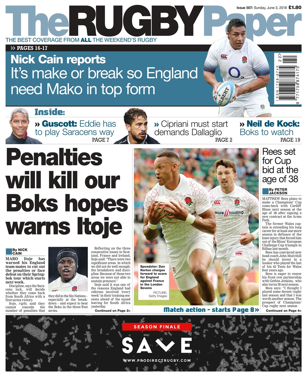 The Rugby Paper Preview Pages