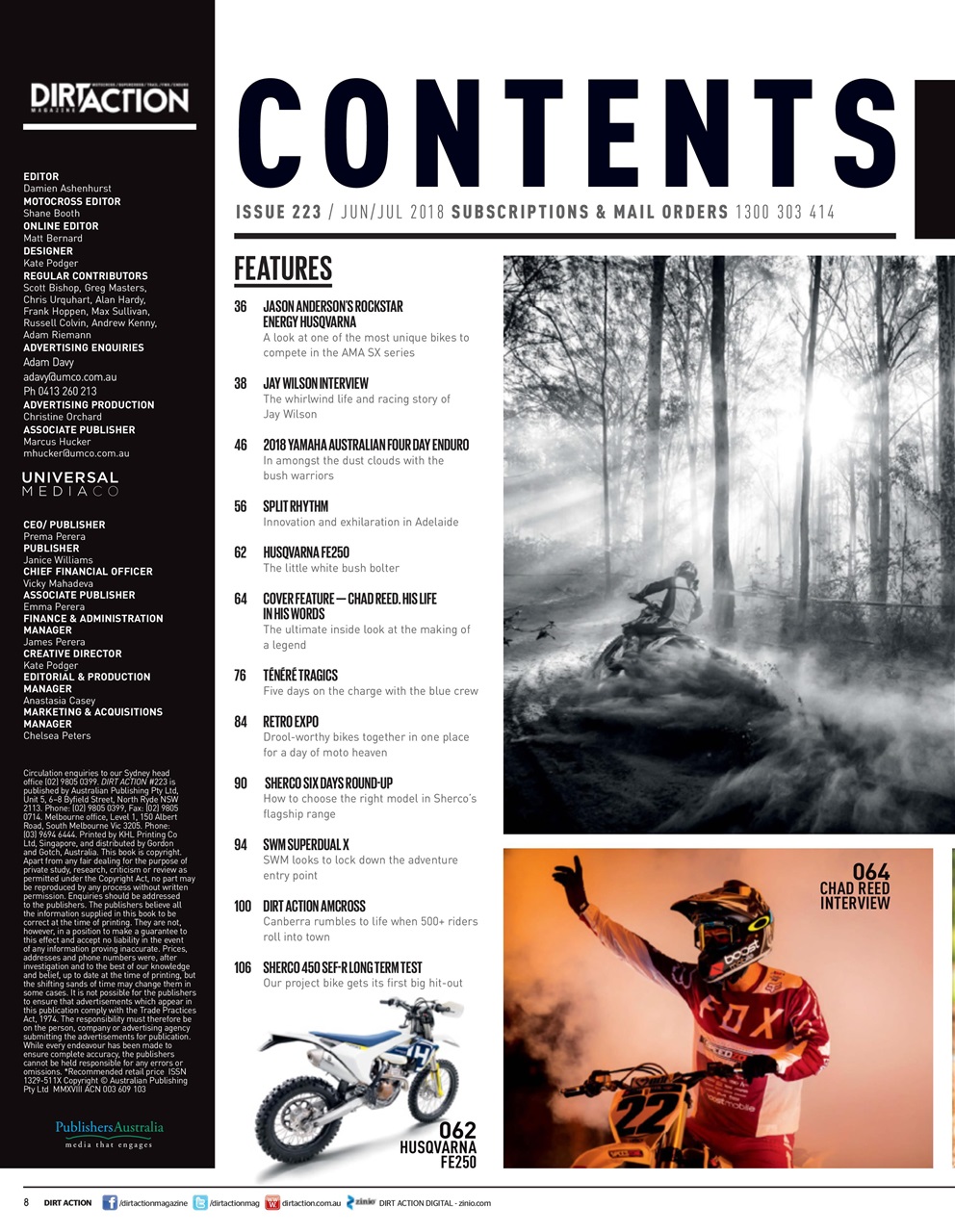 Dirt Action Preview Pages