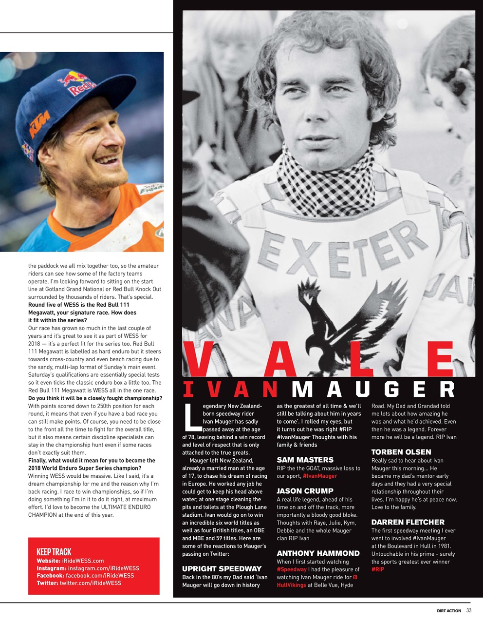 Dirt Action Preview Pages