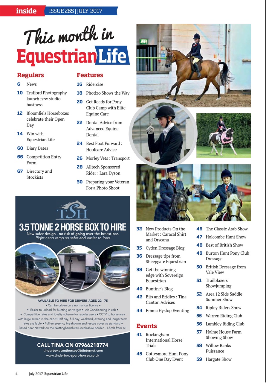Equestrian Life Magazine Preview Pages