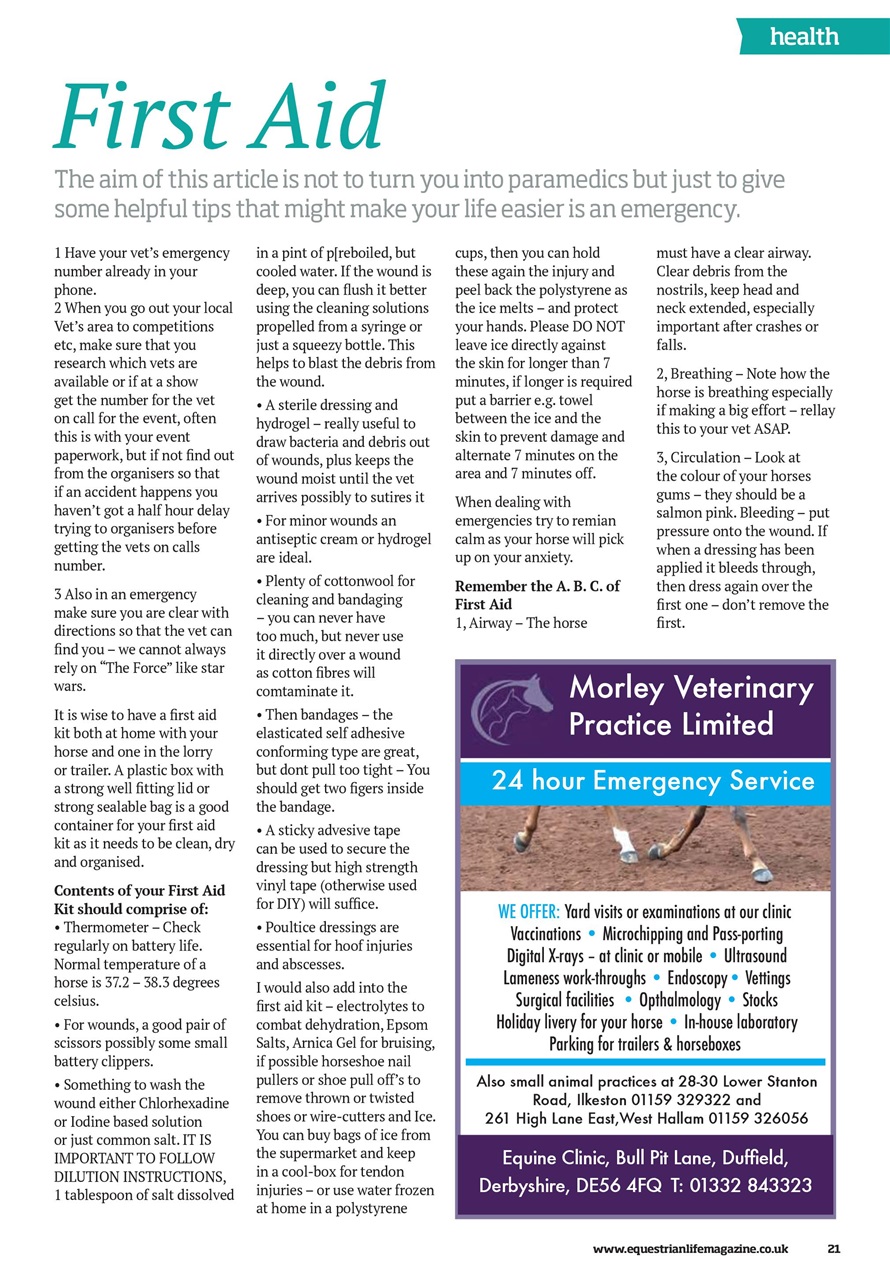 Equestrian Life Magazine Preview Pages