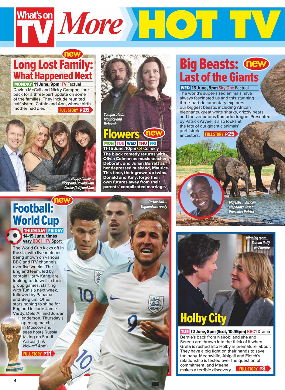What's on TV Preview Pages