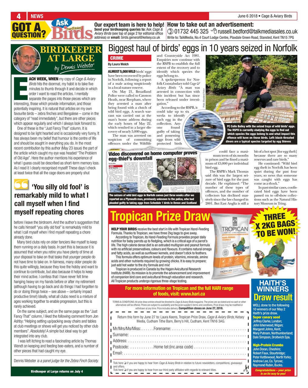 Cage & Aviary Birds Preview Pages