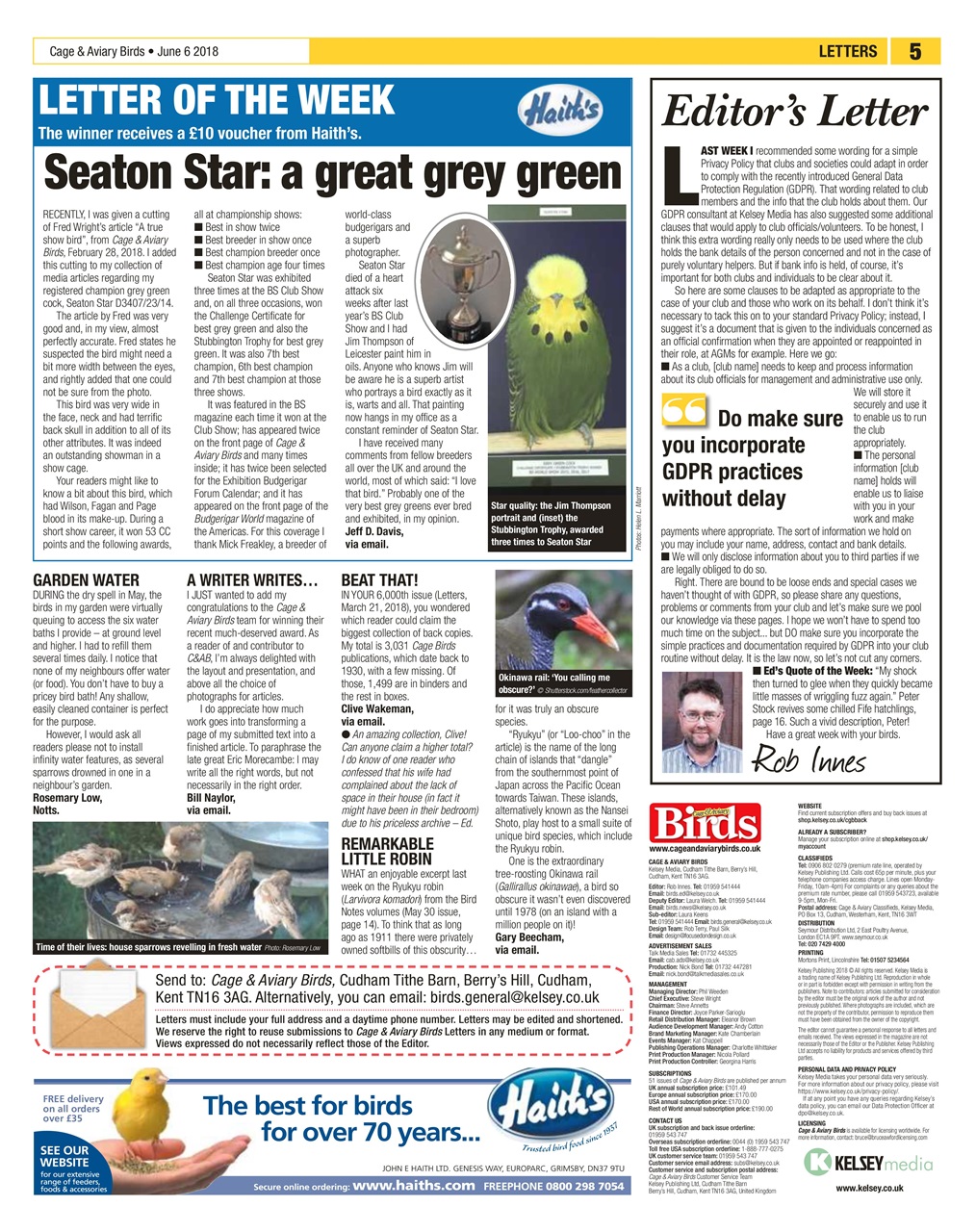 Cage & Aviary Birds Preview Pages