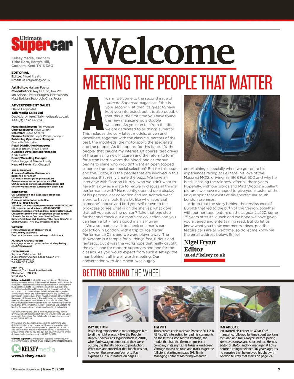 Ultimate Supercar Preview Pages