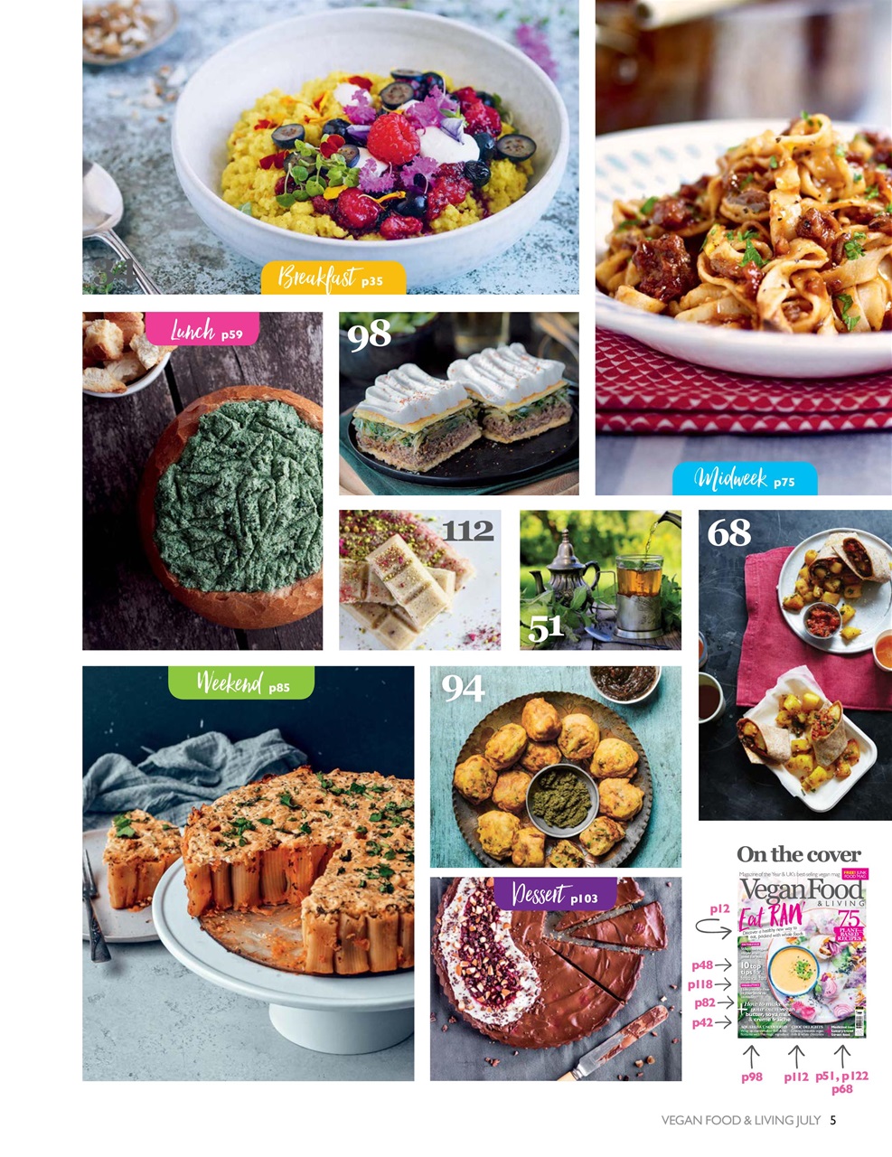 Vegan Food & Living Magazine Preview Pages