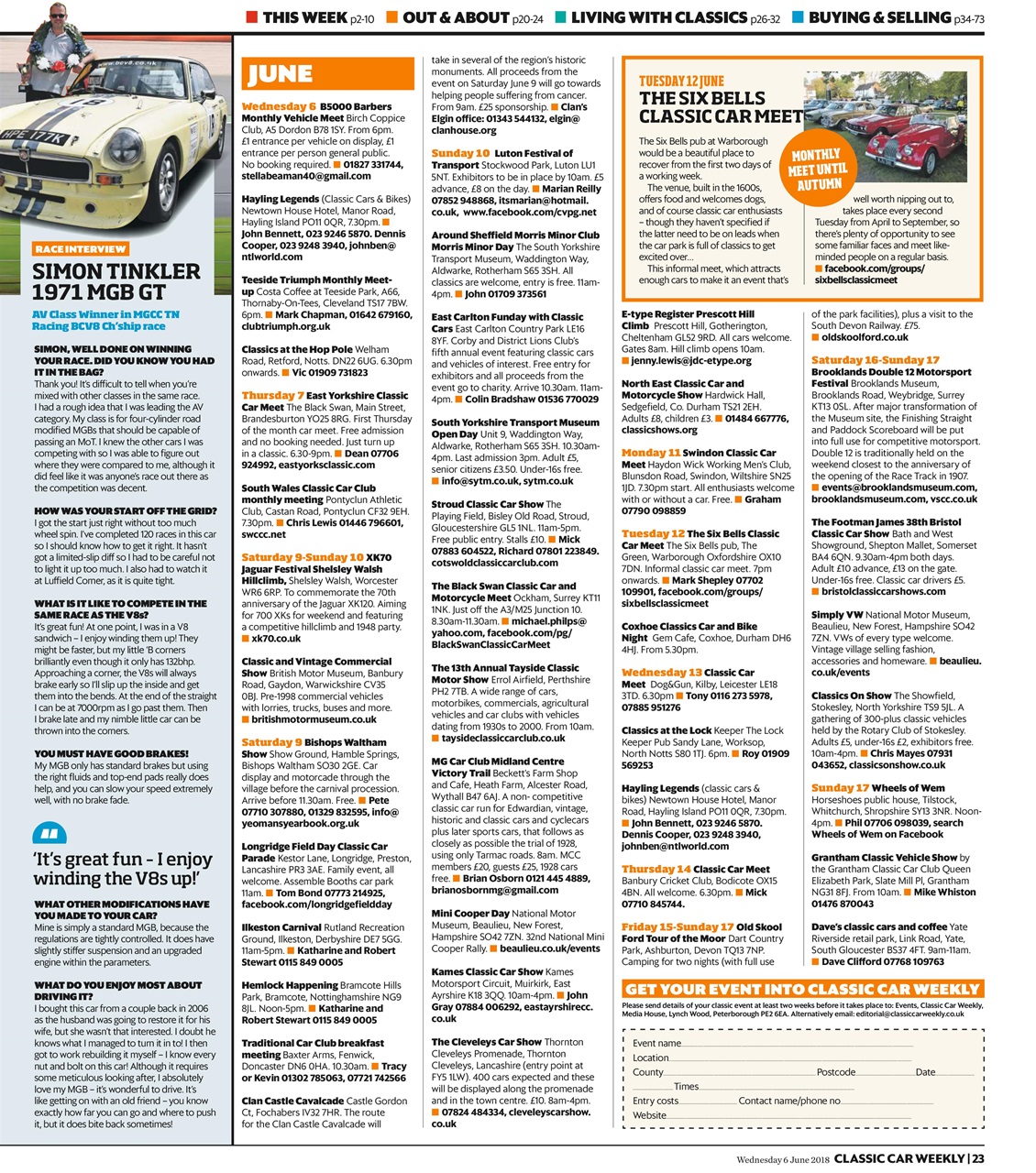 Classic Car Weekly Preview Pages