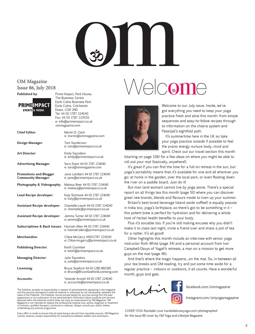 OM Yoga Magazine Preview Pages