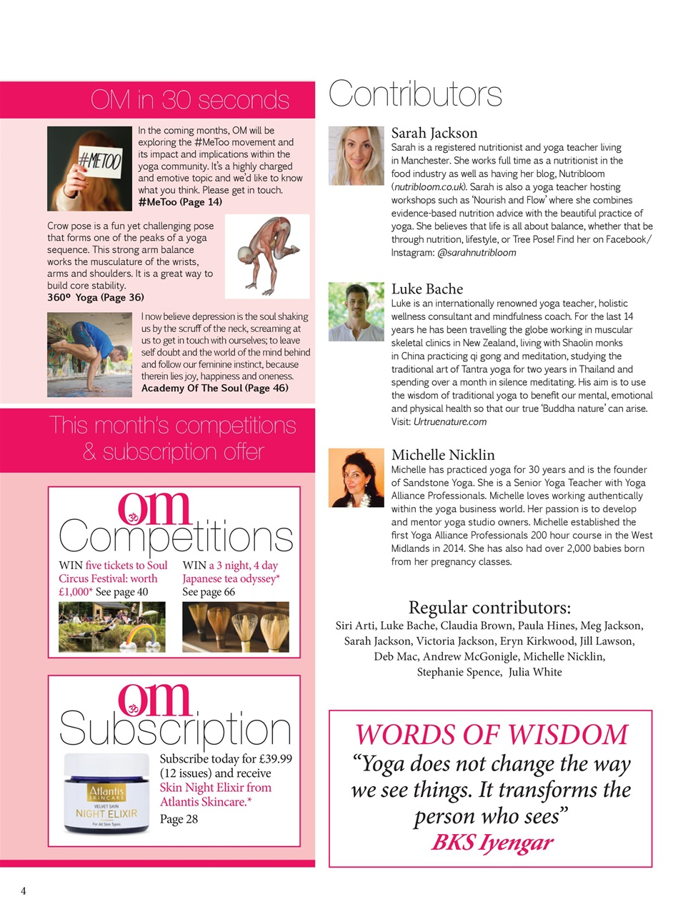 OM Yoga Magazine Preview Pages