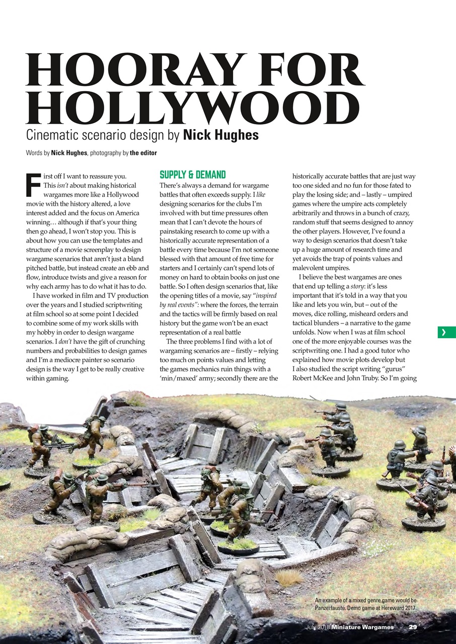 Miniature Wargames Preview Pages