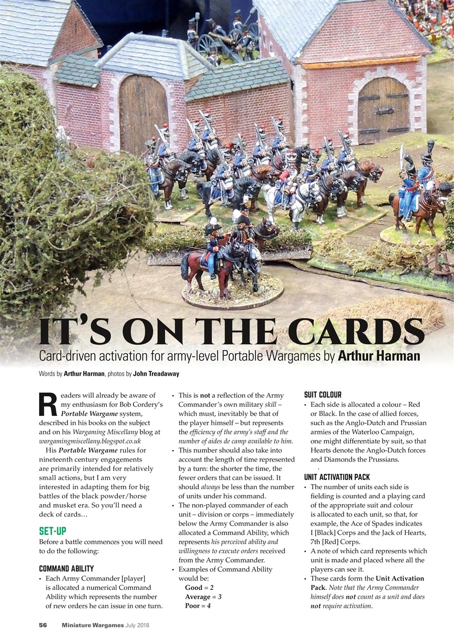 Miniature Wargames Preview Pages