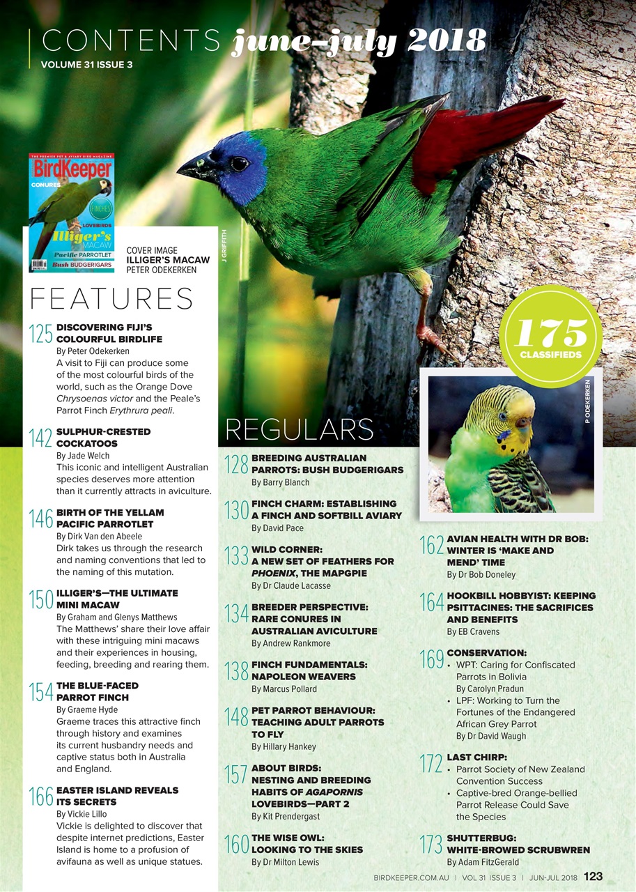Australian Birdkeeper Magazine Preview Pages