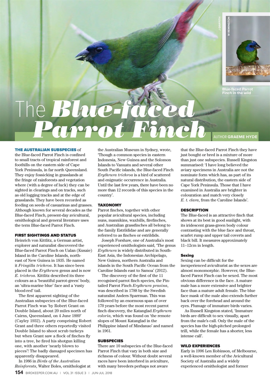Australian Birdkeeper Magazine Preview Pages