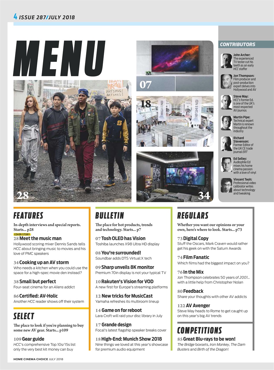 Home Cinema Choice Preview Pages