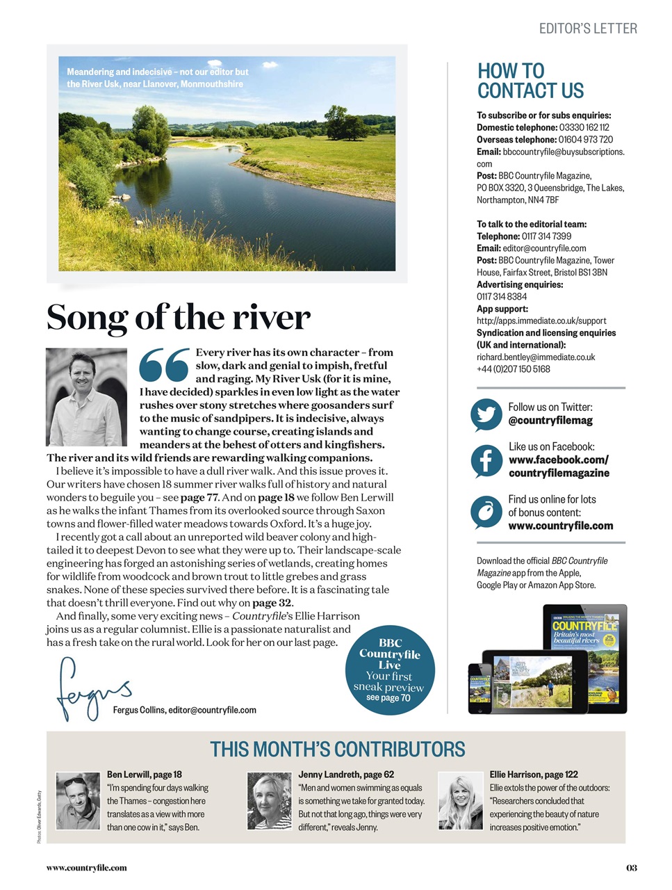 BBC Countryfile Magazine Preview Pages