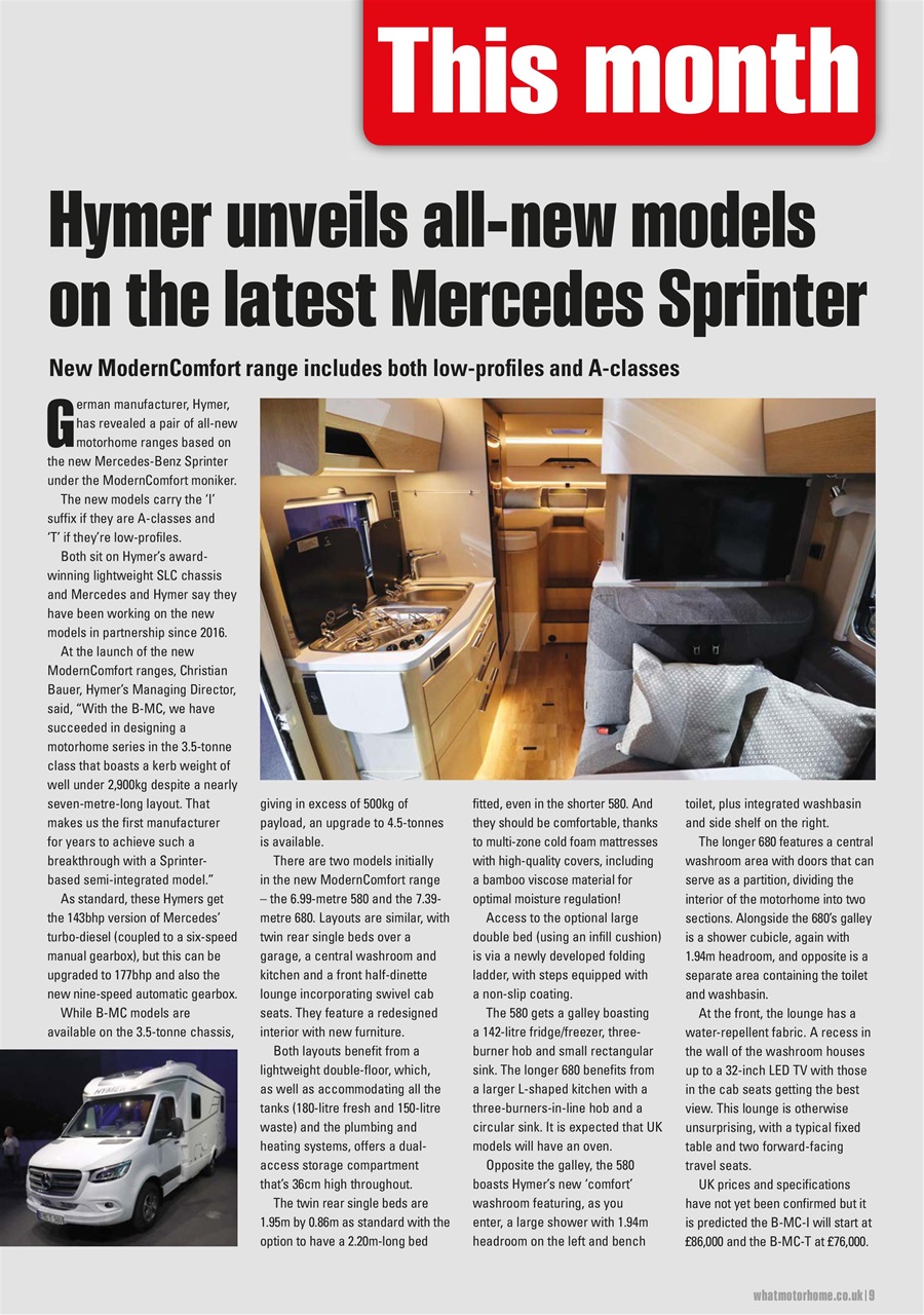 What Motorhome magazine Preview Pages