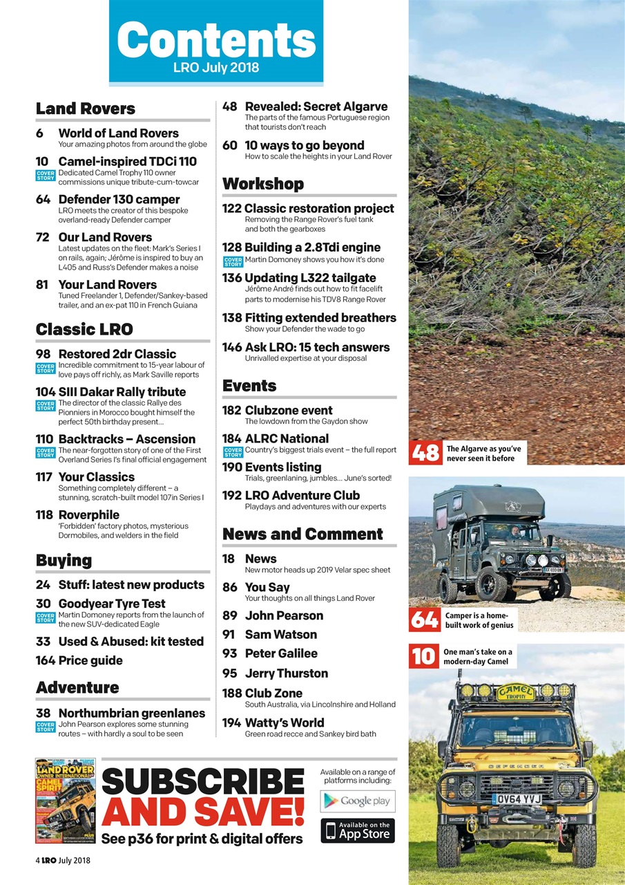 Land Rover Owner Preview Pages