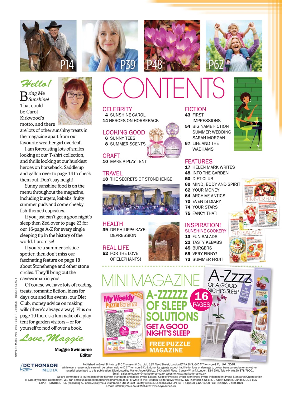 My Weekly Special Preview Pages