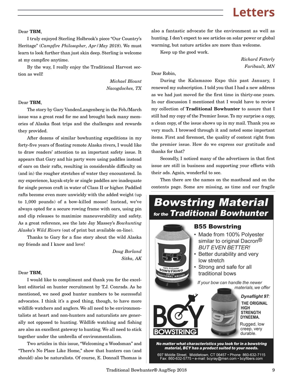 Traditional Bowhunter Magazine Preview Pages