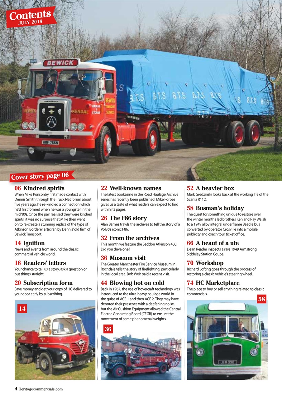 Heritage Commercials Magazine Preview Pages