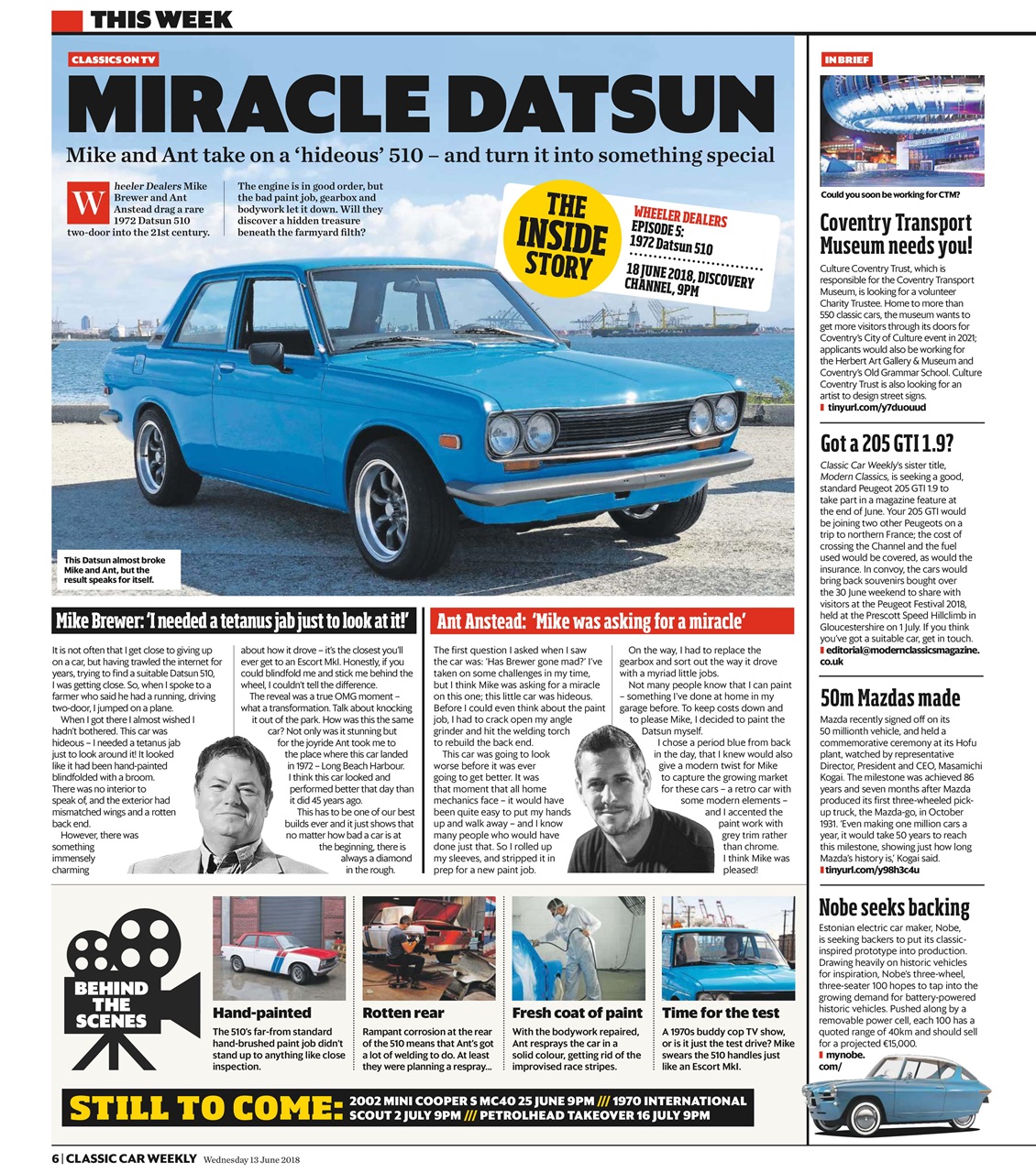 Classic Car Weekly Preview Pages