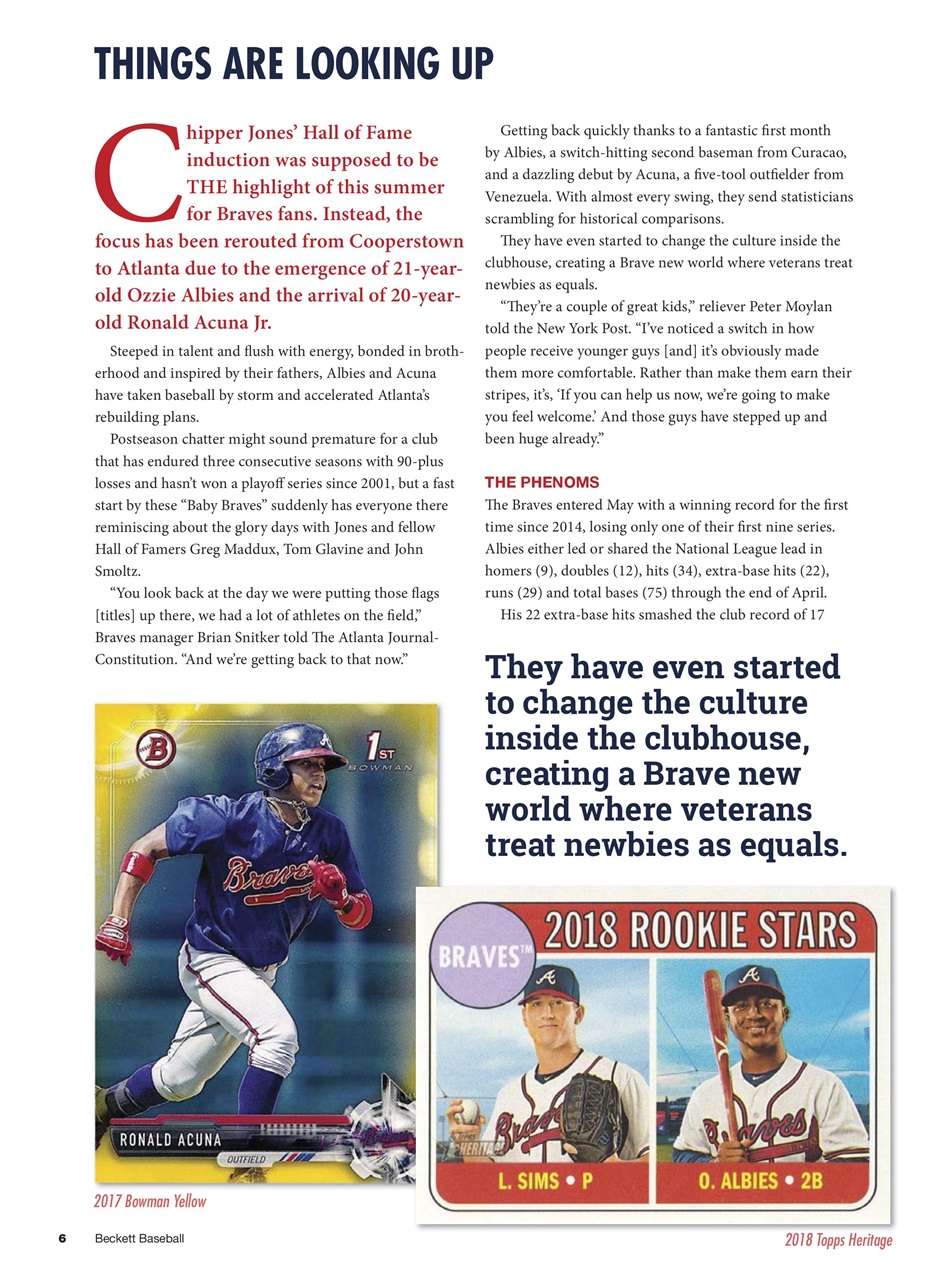 Beckett Baseball Magazine Preview Pages