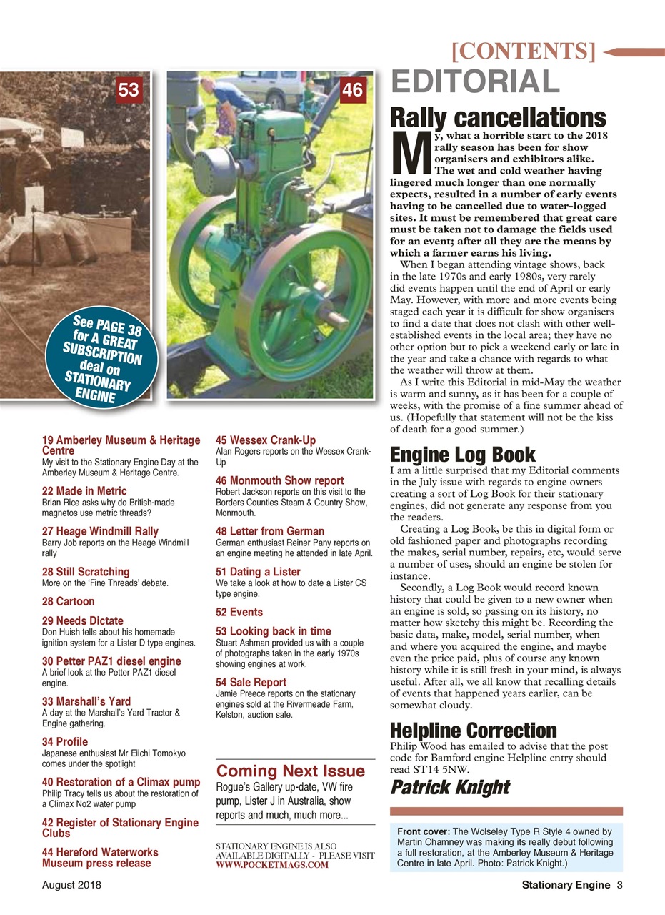 Stationary Engine Preview Pages