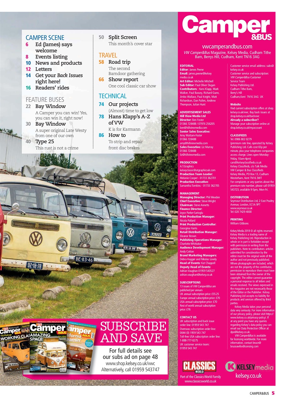 VW Camper Preview Pages