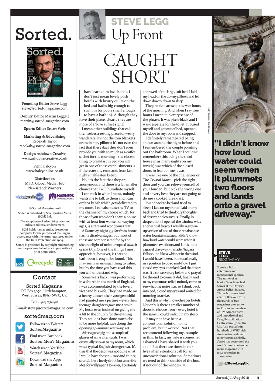 Sorted Magazine – The men's mag with morals Preview Pages