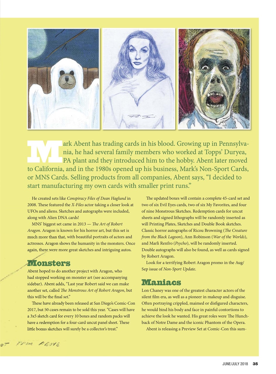 Non-Sport Update Magazine Preview Pages