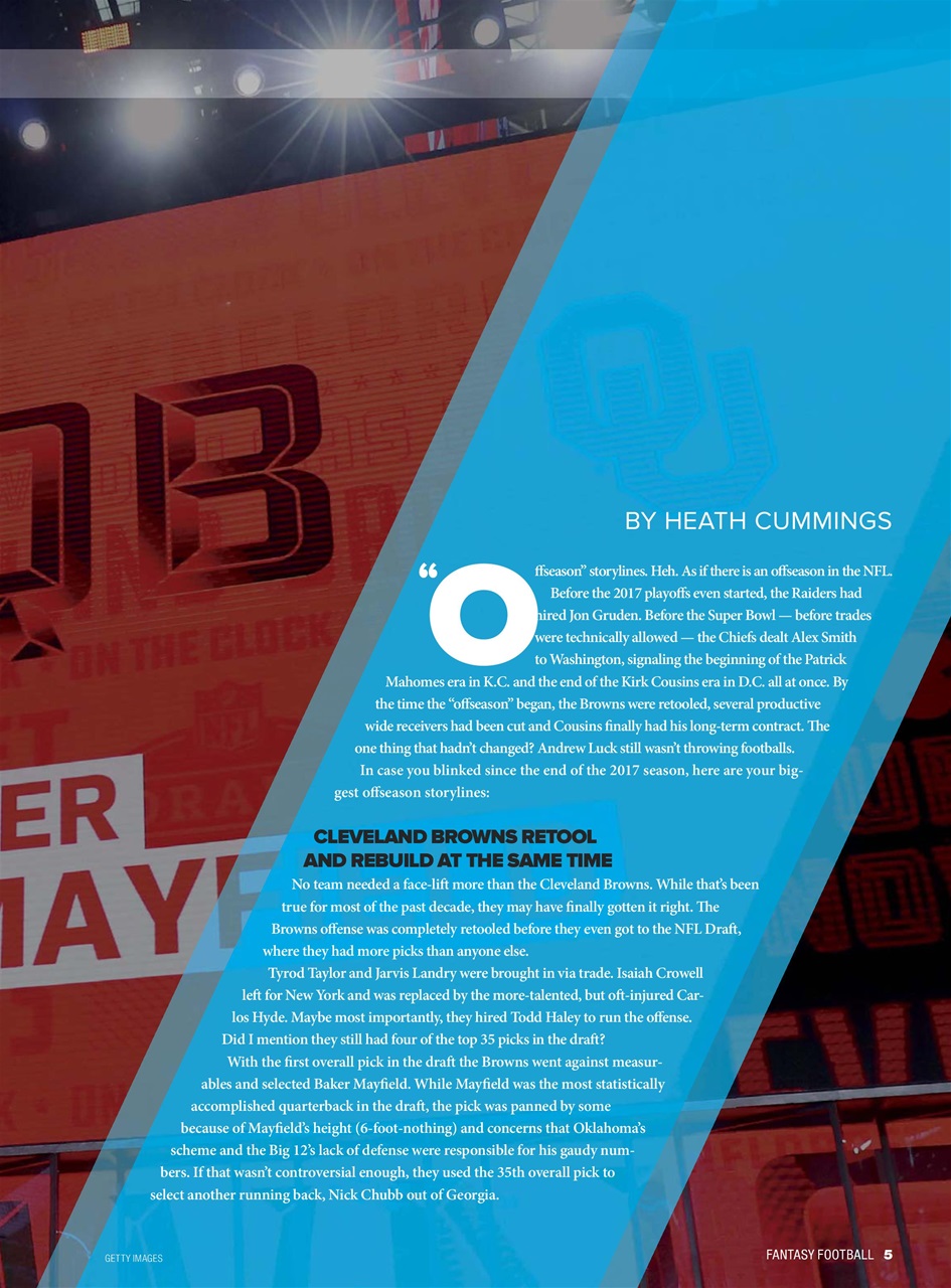 Beckett Football Magazine Preview Pages