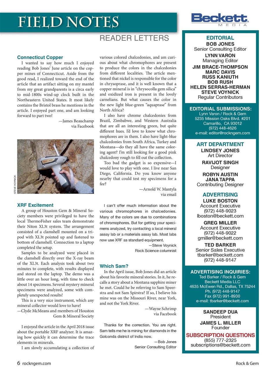 Rock&Gem Magazine Preview Pages