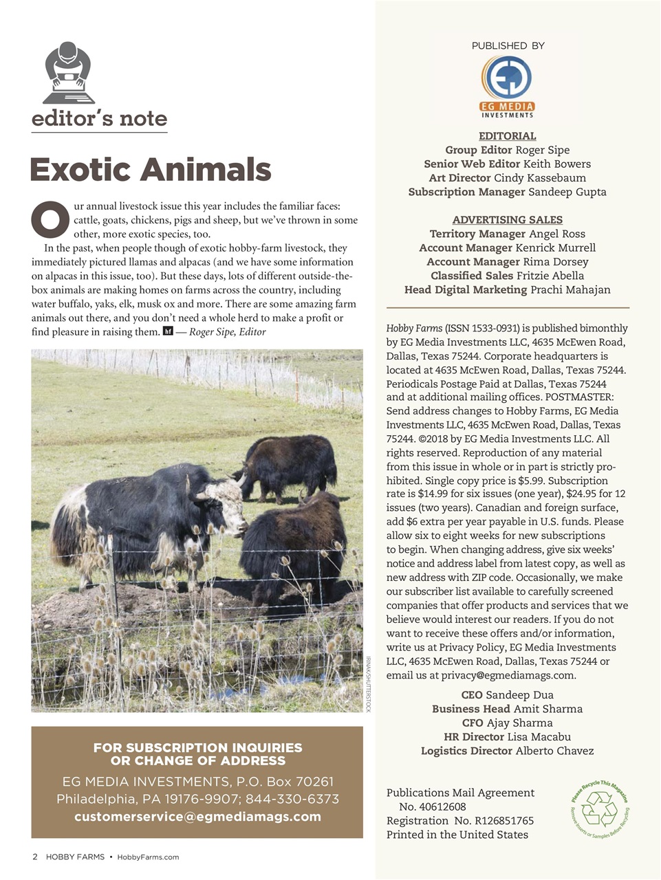 Hobby Farms Magazine Preview Pages