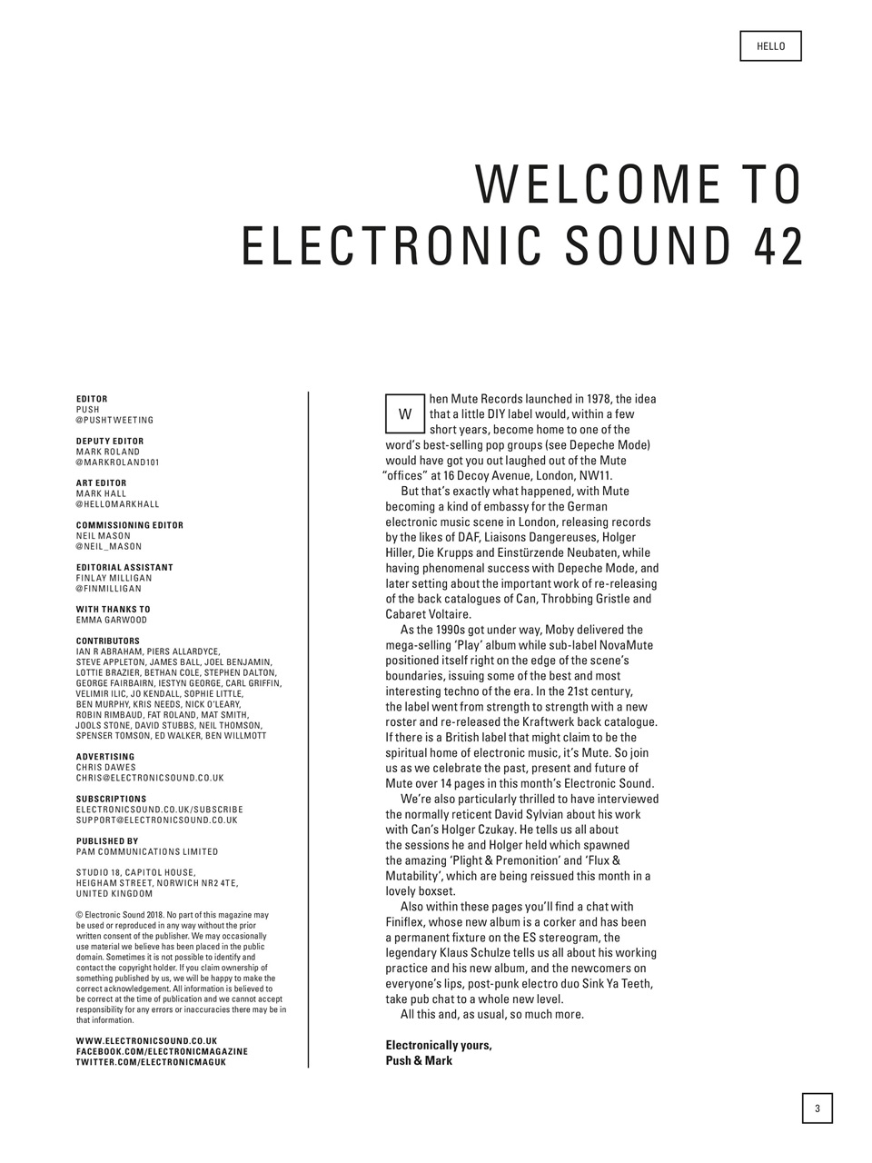 Electronic Sound Preview Pages