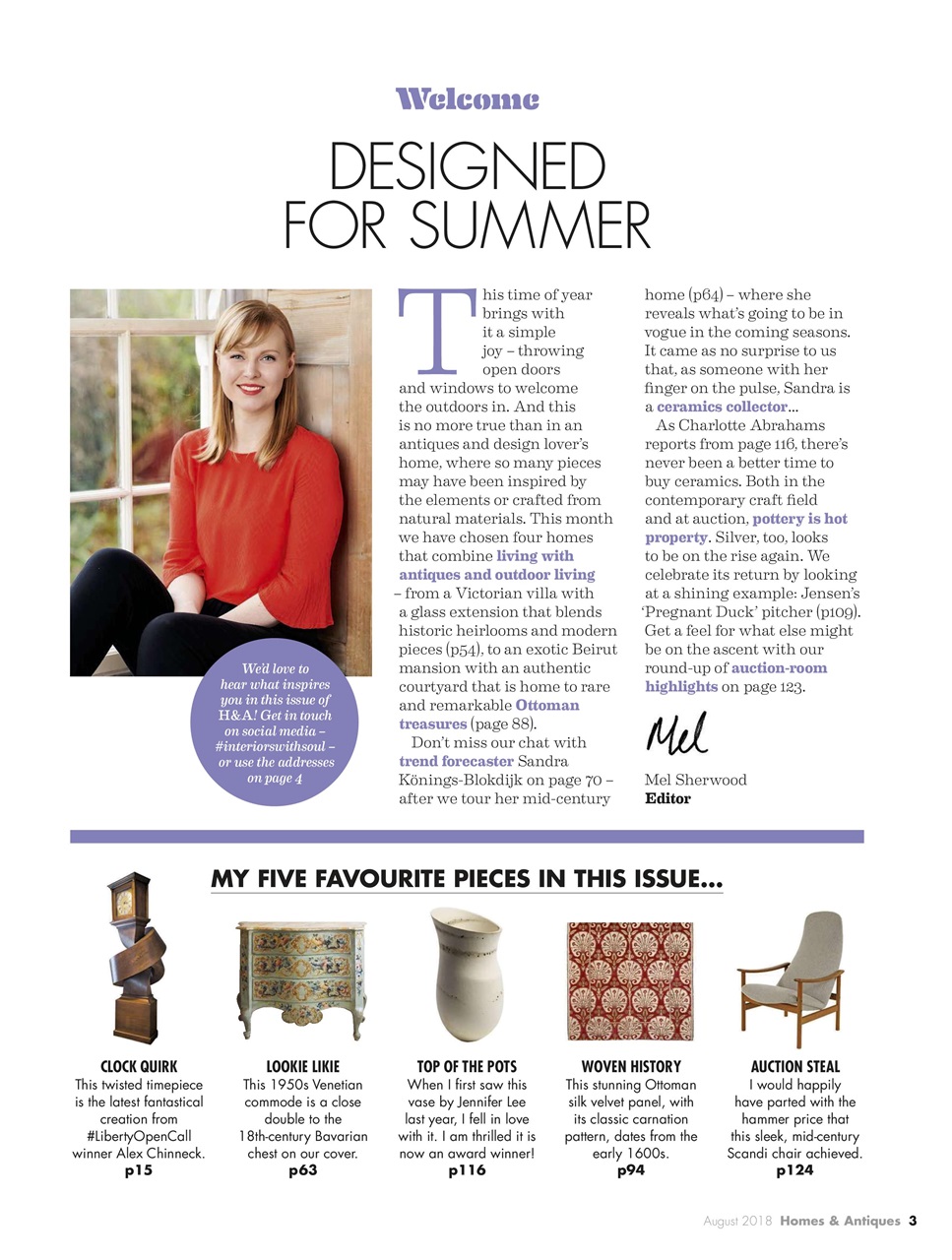 Homes & Antiques Magazine Preview Pages