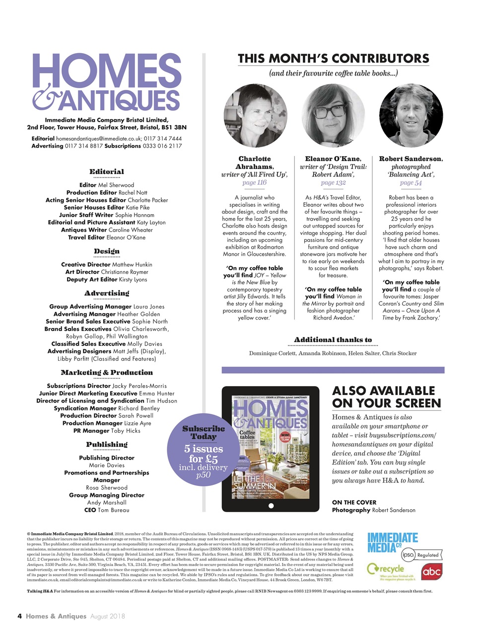 Homes & Antiques Magazine Preview Pages