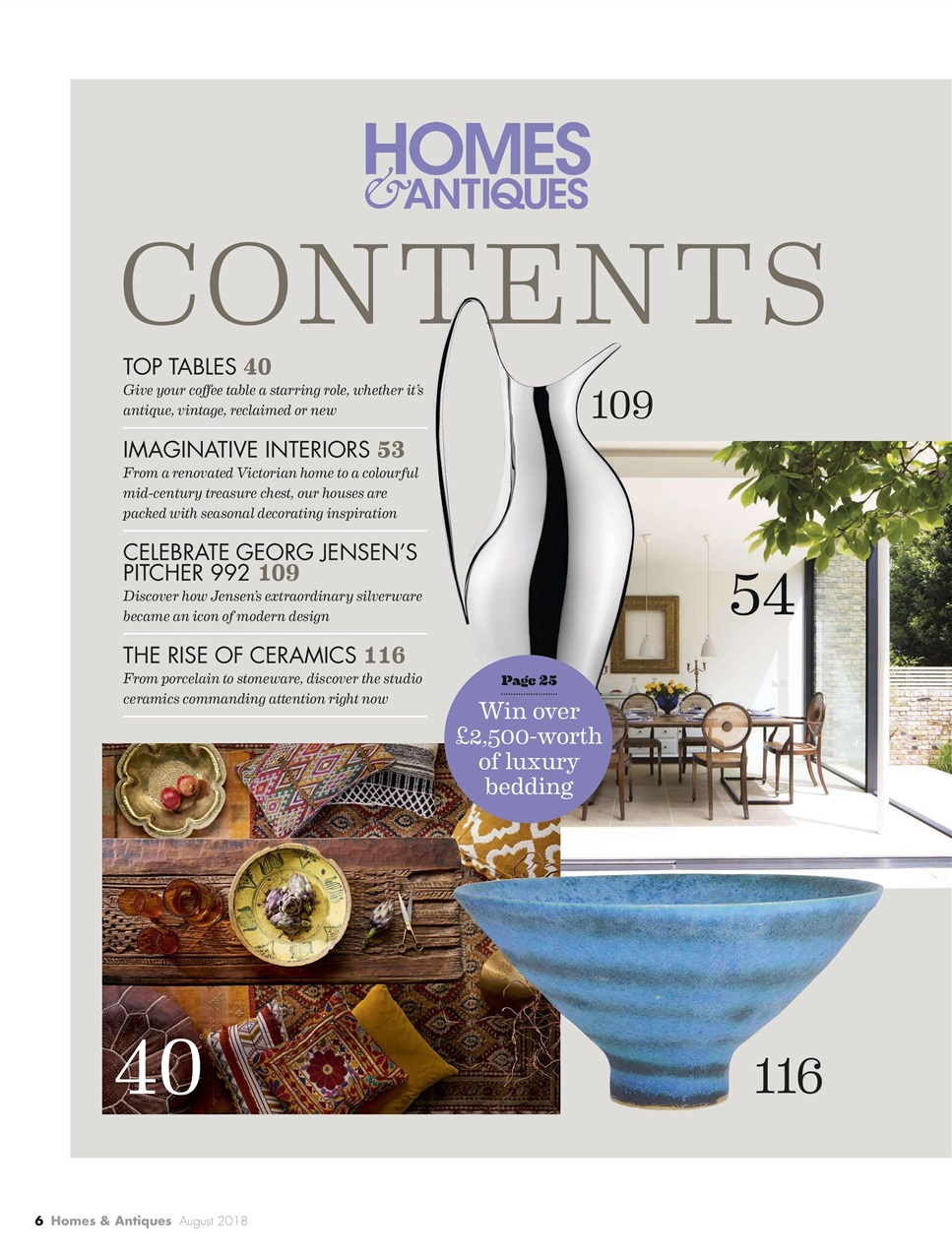 Homes & Antiques Magazine Preview Pages