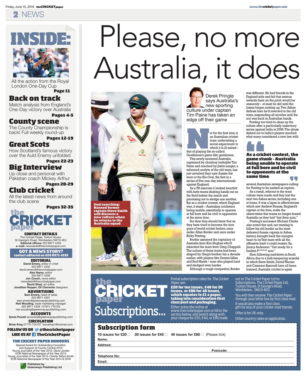 The Cricket Paper Preview Pages