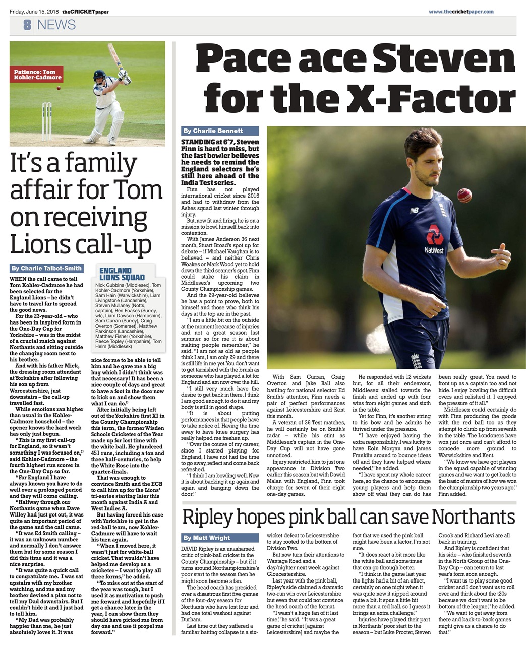 The Cricket Paper Preview Pages