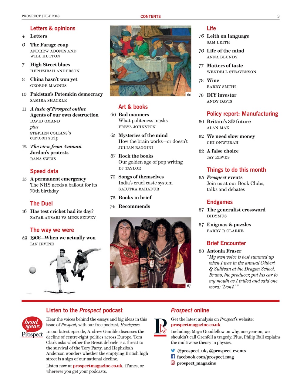 Prospect Magazine Preview Pages